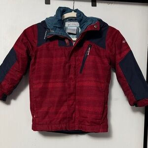 Columbia Kids Red and Blue Puffer Jacket